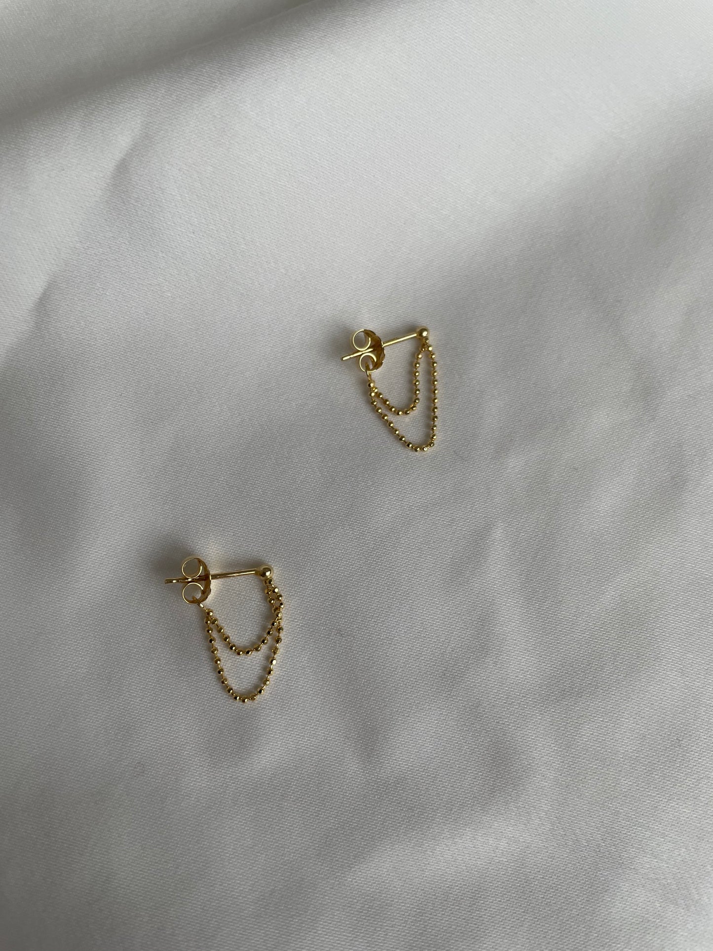 BEAD CHAIN EARRING