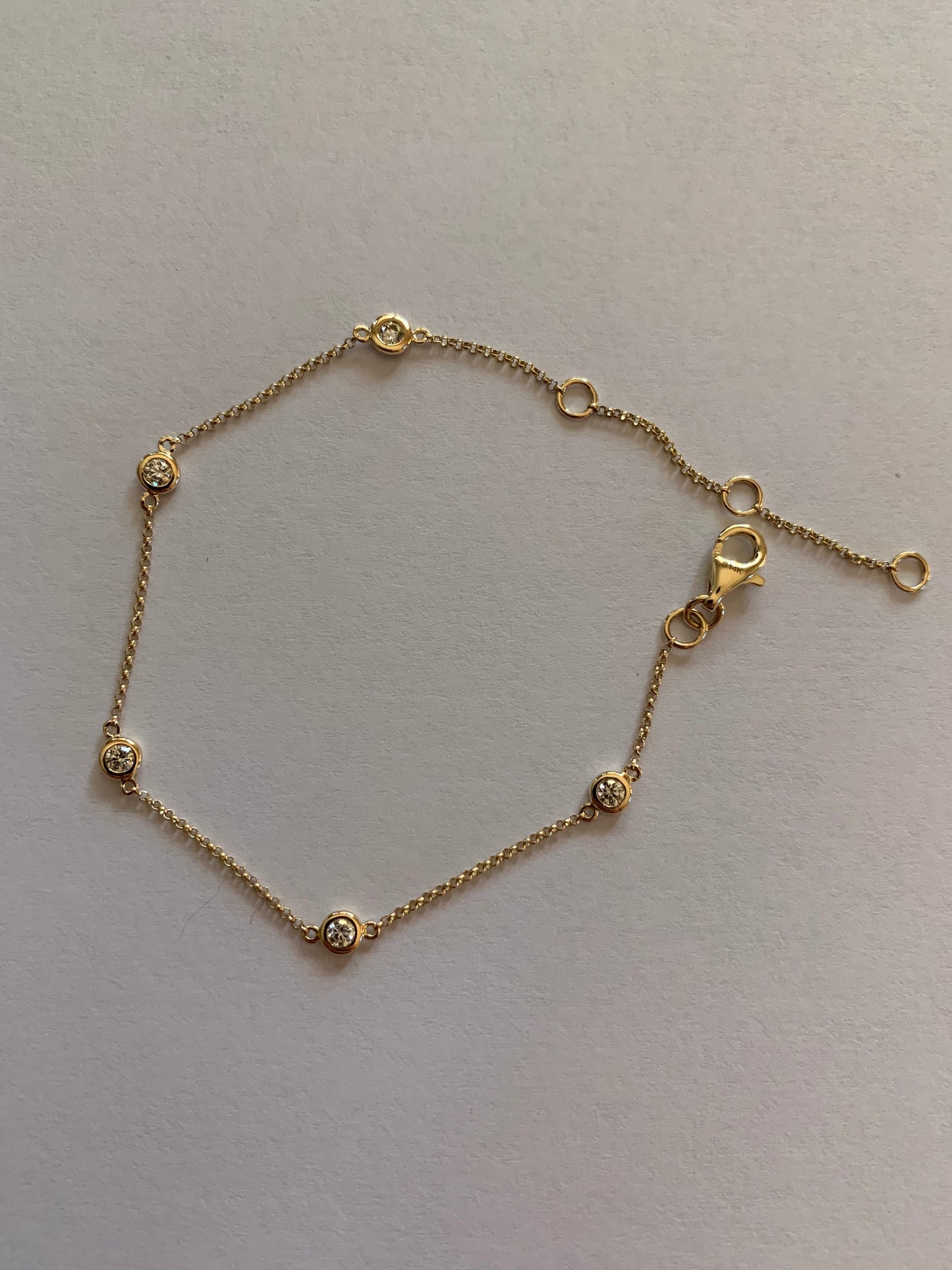 BEZEL SET 5-STONE BRACELET