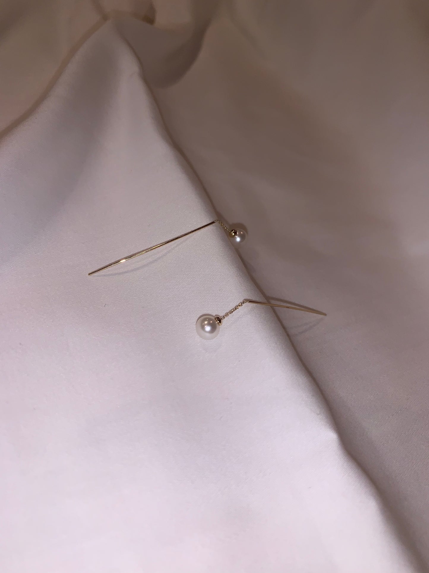 FRESHWATER CULTURED PEARL THREADER EARRINGS