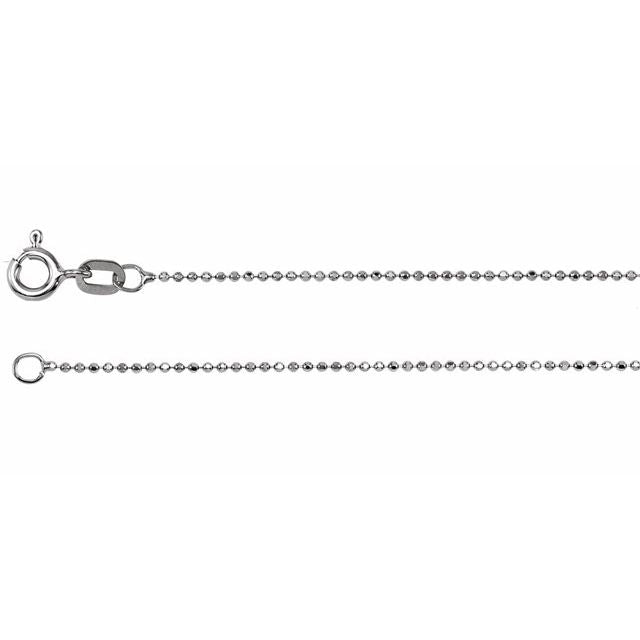 1MM SOLID DIAMOND-CUT BEAD CHAIN
