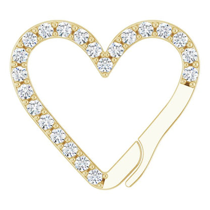 DIAMOND HEART CHARM CLIP