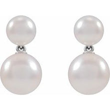Load image into Gallery viewer, CULTURED WHITE AKOYA PEARL EARRINGS

