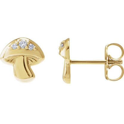 MUSHROOM STUD EARRINGS