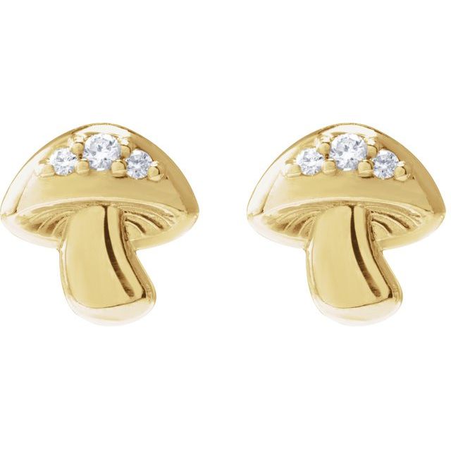 MUSHROOM STUD EARRINGS