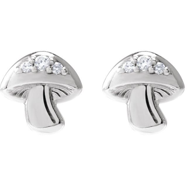 MUSHROOM STUD EARRINGS