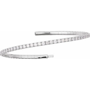 FLEXIBLE BANGLE TENNIS BRACELET