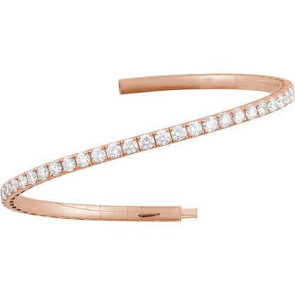 FLEXIBLE BANGLE TENNIS BRACELET