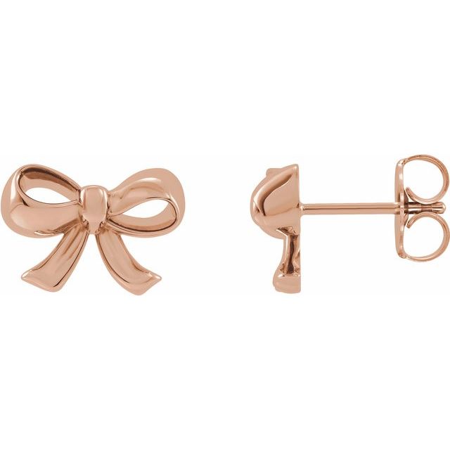 GOLD BOW EARRING