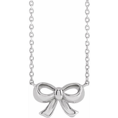 GOLD BOW NECKLACE