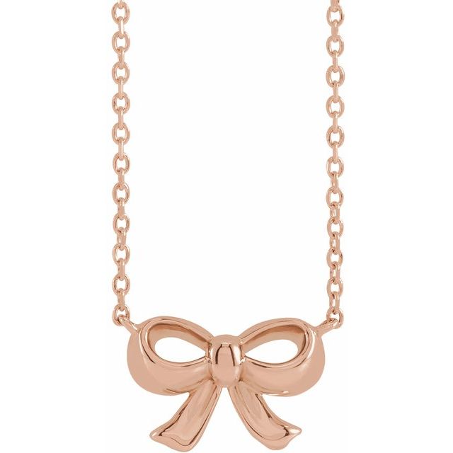 GOLD BOW NECKLACE