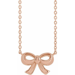 GOLD BOW NECKLACE