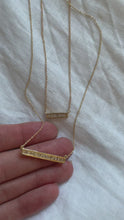 Load and play video in Gallery viewer, 1/2 CTW BAGUETTE BAR NECKLACE
