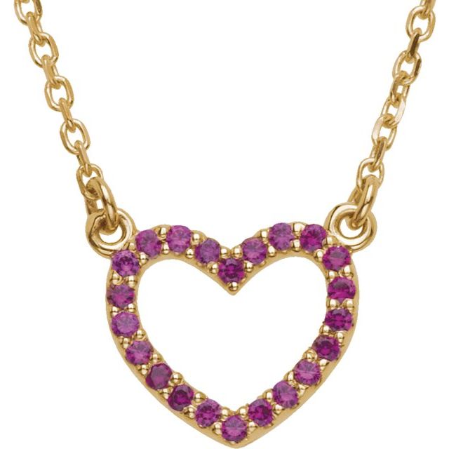 RUBY HEART NECKLACE 16