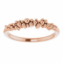 Load image into Gallery viewer, 14K STACKABLE SCATTERED BEAD RING - Rose Gold
