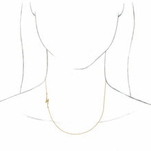 Load image into Gallery viewer, 14K LIGHTNING BOLT NECKLACE - Yellow Gold
