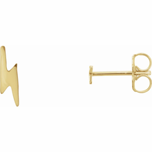 Load image into Gallery viewer, 14K LIGHTNING BOLT EARRINGS - Yellow Gold

