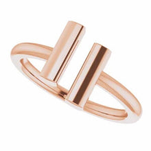 Load image into Gallery viewer, 14K VERTICAL BAR RING - Rose Gold
