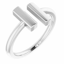 Load image into Gallery viewer, 14K VERTICAL BAR RING - White Gold
