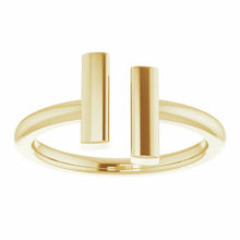 Load image into Gallery viewer, 14K VERTICAL BAR RING - Yellow Gold
