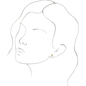 14K INITIAL EARRING - Yellow Gold