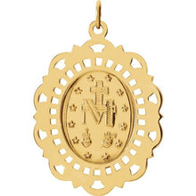 Load image into Gallery viewer, OVAL MIRACULOUS MEDAL PENDANT - 14K Yellow Gold
