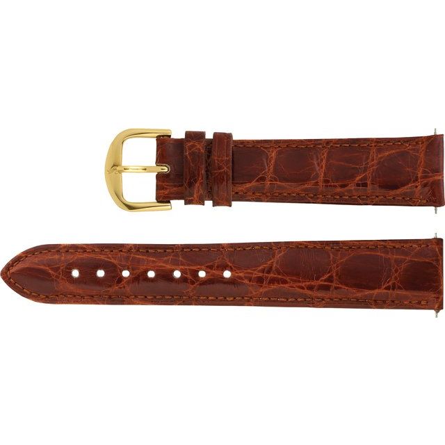 GENUINE CROCODILE PADDED WATCH BAND