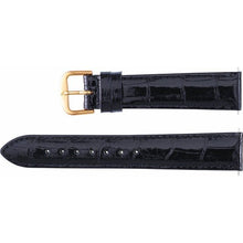 Load image into Gallery viewer, Black GENUINE LOUISIANA ALLIGATOR PADDED WATCH BAND
