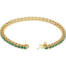 Load image into Gallery viewer, EMERALD TENNIS BRACELET
