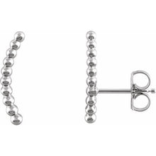 Load image into Gallery viewer, BEADED EAR CLIMBERS - White Gold
