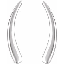 Load image into Gallery viewer, CURVED EAR CLIMBERS - 14K White Gold
