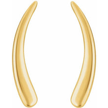 Load image into Gallery viewer, CURVED EAR CLIMBERS - 14K Yellow Gold
