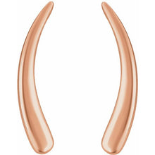 Load image into Gallery viewer, CURVED EAR CLIMBERS - 14K Rose Gold
