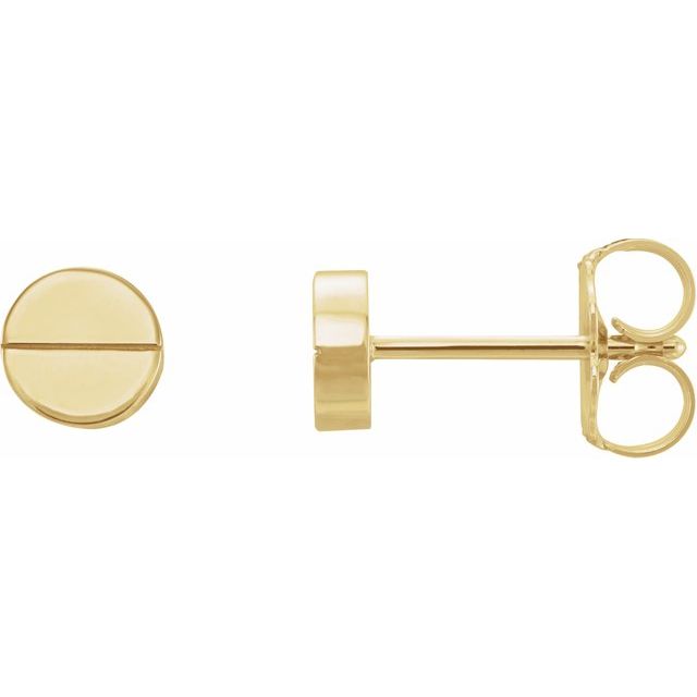 14K SCREW HEAD EARRING - Yellow Gold