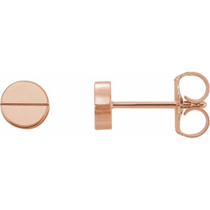 14K SCREW HEAD EARRING - Rose Gold