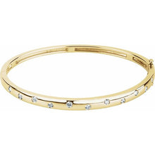 Load image into Gallery viewer, ½ CTW ACCENTED DIAMOND BANGLE BRACELET
