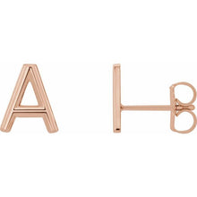 Load image into Gallery viewer, 14K INITIAL EARRING - Rose Gold
