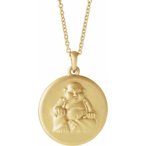 BUDDHA COIN NECKLACE - Yellow Gold