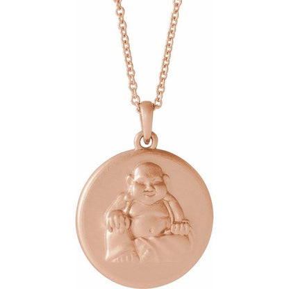 BUDDHA COIN NECKLACE - Rose Gold