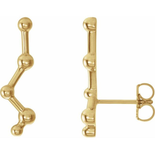 CONSTELLATION EAR CLIMBERS - 14K Yellow Gold
