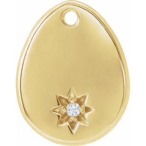 0.01 CTW DIAMOND STARBURST DANGLE