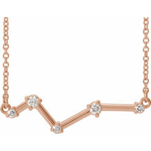 Load image into Gallery viewer, DIAMOND CONSTELLATION BAR NECKLACE - 14K Rose Gold

