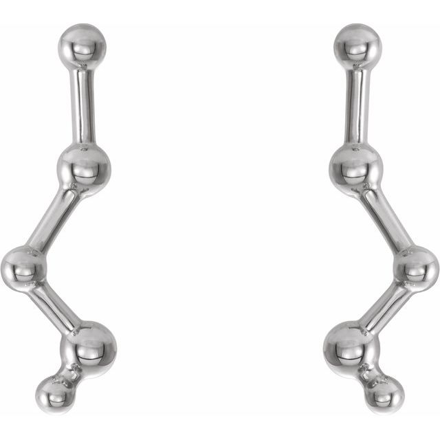 CONSTELLATION EAR CLIMBERS - 14k White Gold