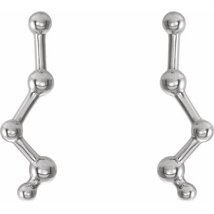 CONSTELLATION EAR CLIMBERS - 14k White Gold