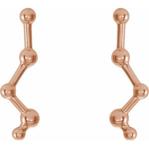 CONSTELLATION EAR CLIMBERS - 14K Rose Gold