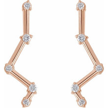 Load image into Gallery viewer, DIAMOND CONSTELLATION EAR CLIMBERS - 14K Rose Gold
