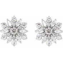 Load image into Gallery viewer, VINTAGE INSPIRED DIAMOND EARRINGS - 14K White Gold
