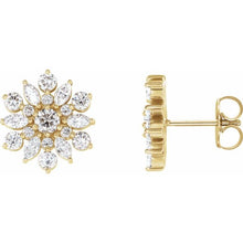 Load image into Gallery viewer, VINTAGE INSPIRED DIAMOND EARRINGS - 14K Yellow Gold
