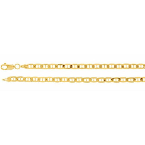 CURBED ANCHOR CHAIN - Yellow Gold
