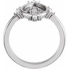 Load image into Gallery viewer, DIAMOND MIRACULOUS MEDAL RING - 14K White Gold
