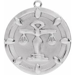 SCALES OF JUSTICE NECKLACE - 14K White Gold